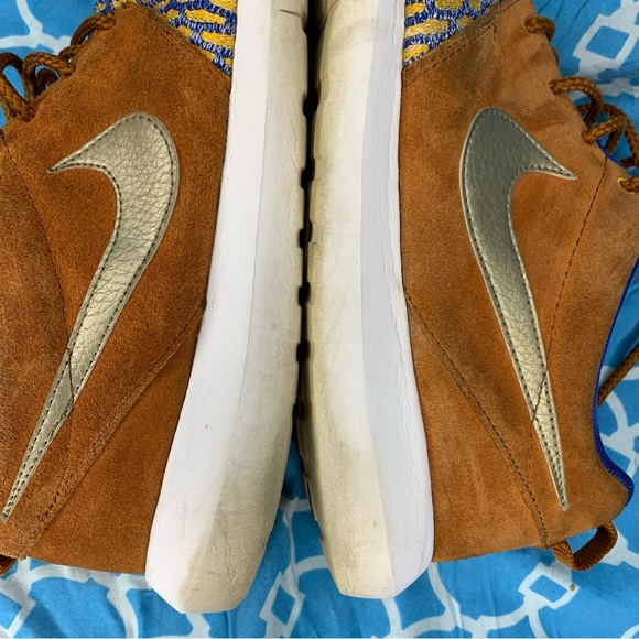 Nike Men’s size 10 Roshe NM flyknit PRM premium brown mocha navy casual sneakers - Picture 10 of 11